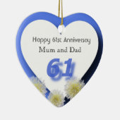 61結婚周年記念 セラミックオーナメント (右)