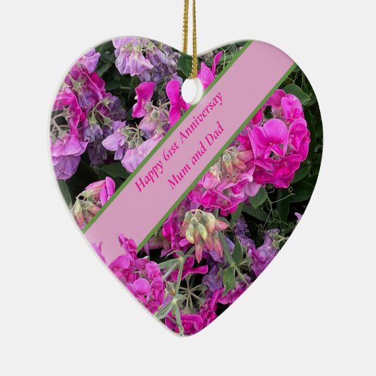 61結婚周年記念 セラミックオーナメント (右)