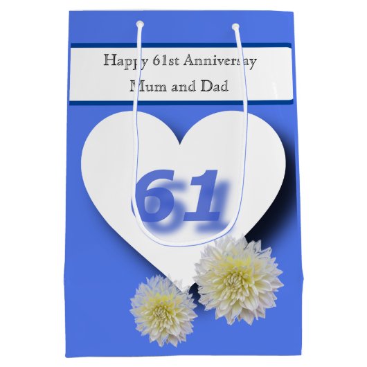 61結婚周年記念 ミディアムペーパーバッグ (裏面)