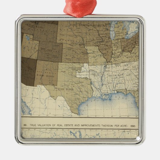 61評価、不動産、個人財産1890年 メタルオーナメント (正面)