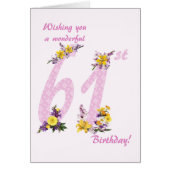 61誕生日の花飾数 (正面)