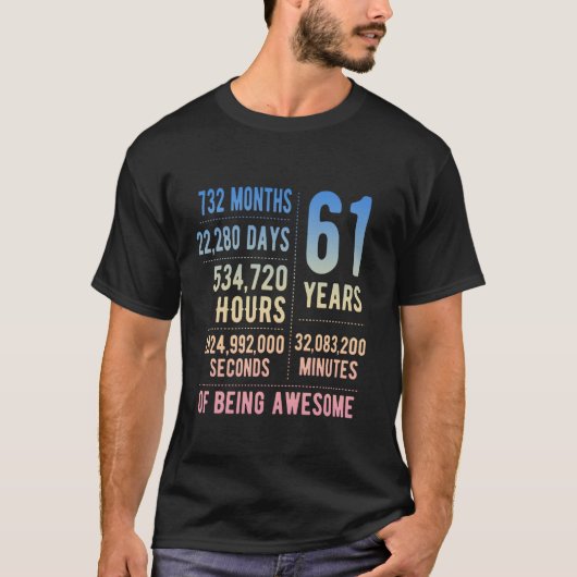 61誕生日女子おもしろい61歳 Tシャツ (正面)