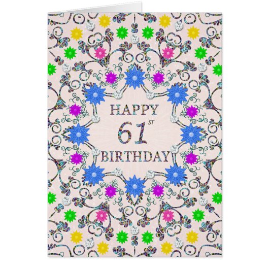 61誕生日抽象芸術花 (正面)