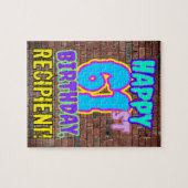 61誕生日~おもしろい、アーバングラフィティインスパイアルック ジグソーパズル (横)