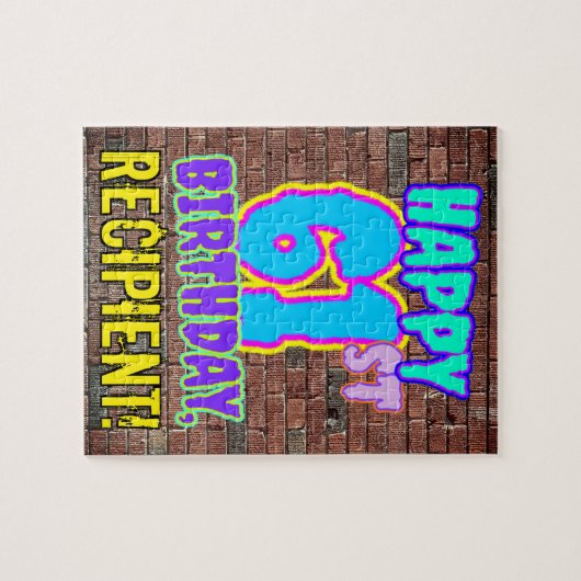61誕生日～おもしろい、アーバングラフィティインスパイアルック ジグソーパズル (横)