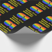 61誕生日:おもしろい、カラフルレインボーインスパイア# 61 ラッピングペーパー (角)