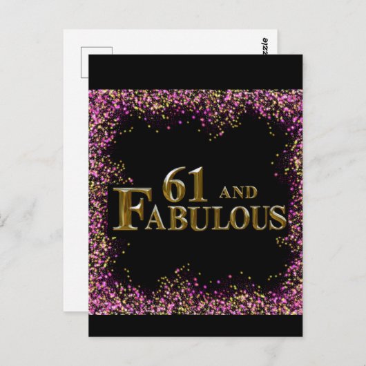61誕生日 ポストカード (正面/裏面)