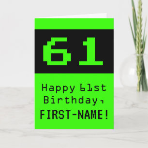 61誕生日:Nerdy/オタク系のスタイル「61」と名前 カード
