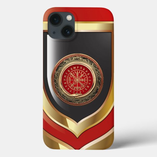 [610] Vegviser -バイキング金ゴールド魔法Runic Compass Case-Mate iPhoneケース (裏面)