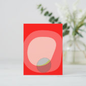 615赤抽象芸術 ポストカード (スタンド正面)