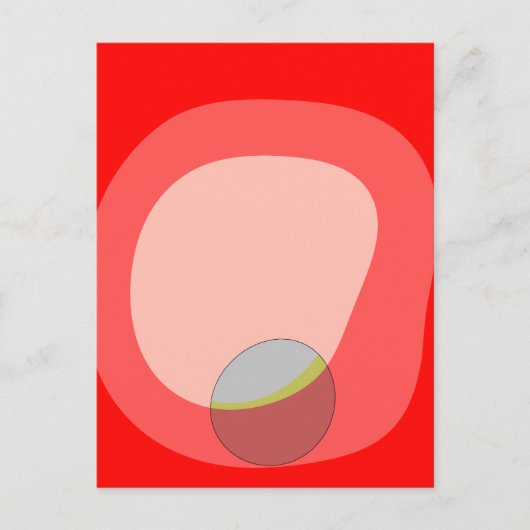 615赤抽象芸術 ポストカード (正面)
