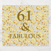 61st Birthday  スパークリングワインラベル (シングルラベル)