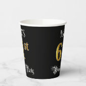 61th Birthday Party – スクリプファンシート、フェイク金ゴールド・ルック 紙コップ (左)