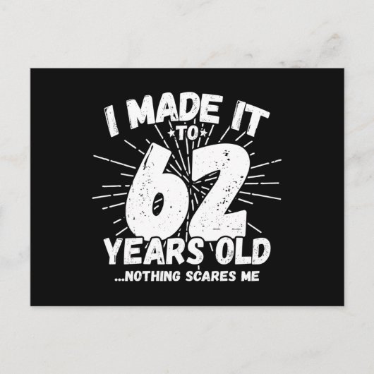 62おもしろい番目の誕生日引用文皮肉62歳 ポストカード (正面)