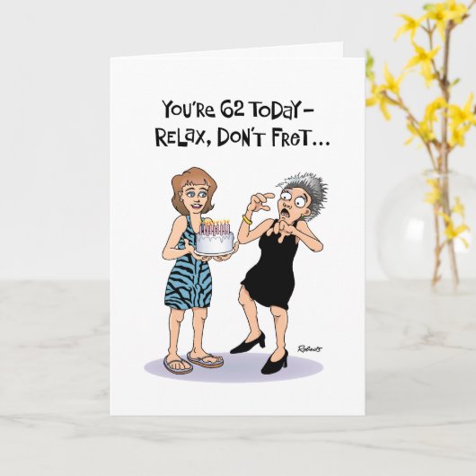 62おもしろい誕生日 カード (黄色い花)