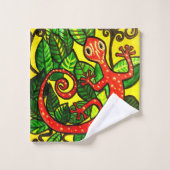 62レッドジェッコタオルSET バスタオルセット (ウォッシュタオル)