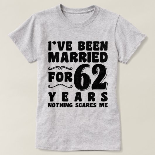 62年間の結婚記念品 Tシャツ (デザイン正面)