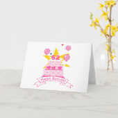 62歳お誕生日ケーキ カード (黄色い花)