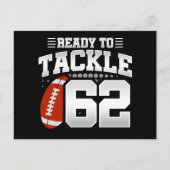 62歳のタックルフットボールパーティー 62歳の誕生日 ポストカード (正面)