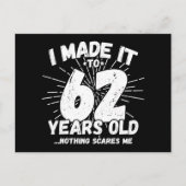 62歳の皮肉なミーム 面白い62歳の誕生日 ポストカード (正面)