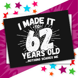 62歳の皮肉なミーム 面白い62歳の誕生日 ポストカード