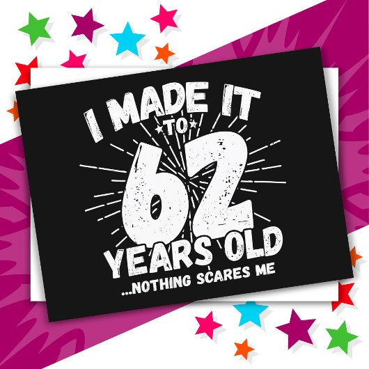62歳の皮肉なミーム 面白い62歳の誕生日 ポストカード