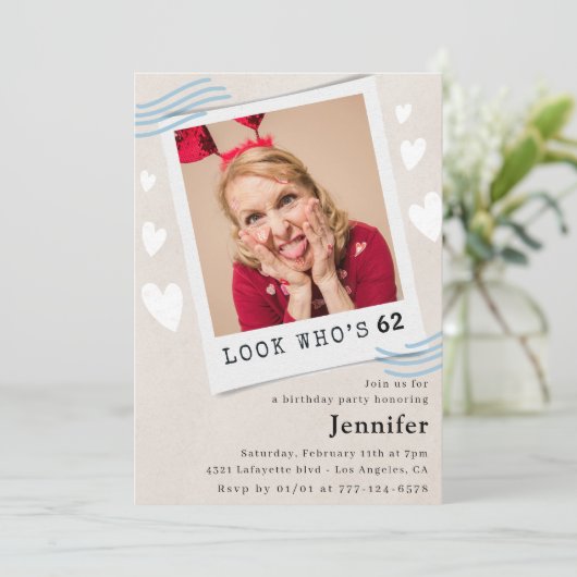 62歳の誕生日を迎えた人 招待状 (スタンド正面)