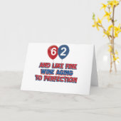 62歳の誕生日ギフトアイディア カード (黄色い花)