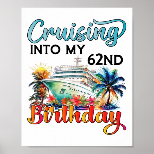 62歳の誕生日クルーズへ Cruising Birthday Tri ポスター (正面)