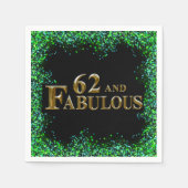 62歳の誕生日 スタンダードカクテルナプキン (正面)