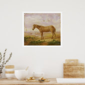 62歳の馬荷車を引くの老ビリー(パネルの油) ポスター (キッチン)