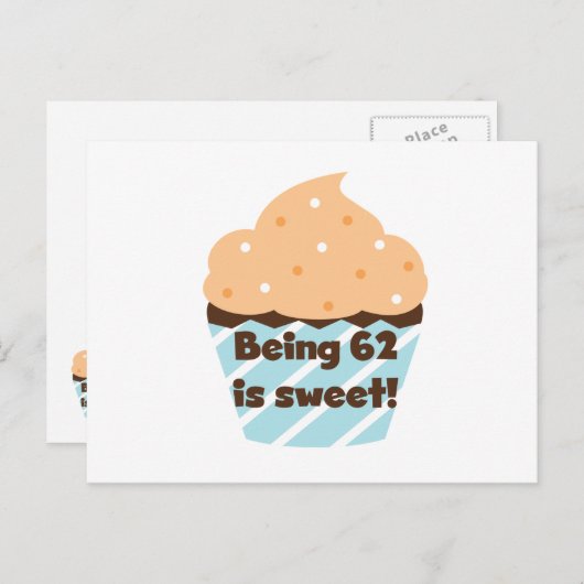 62歳はTシャツとギフトが大好き ポストカード (正面/裏面)