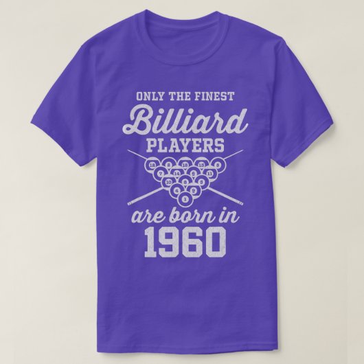 62歳プールとビリヤード選手1960 62nd Bir Tシャツ (デザイン正面)