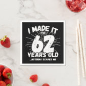 62歳皮肉ミームおもしろい62日誕生日 スタンダードカクテルナプキン (インサイチュ)