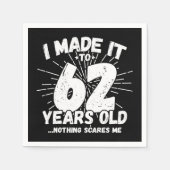 62歳皮肉ミームおもしろい62日誕生日 スタンダードカクテルナプキン (正面)