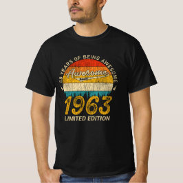 62歳1963レトロ62素晴らし番目の誕生日ギフト Tシャツ