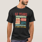 62歳62歳の誕生日装飾店 Tシャツ (正面)