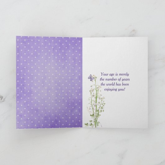 62番目の誕生日リリユオブザバレーブーケ カード (内部)