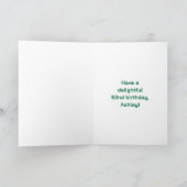 62番目の誕生日:おもしろいレインボー#,名前をカスタムする&写真 カード (内部)