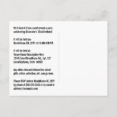 62番目の誕生日-おもしろい花火、レインボールック"62" ポストカード (裏面)