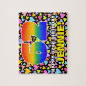 62番目の誕生日—おもしろい、愛するハートシェイプ+「62」 ジグソーパズル (縦)