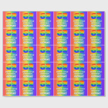 62番目の誕生日: カラフル、おもしろいレインボーパターン# 62