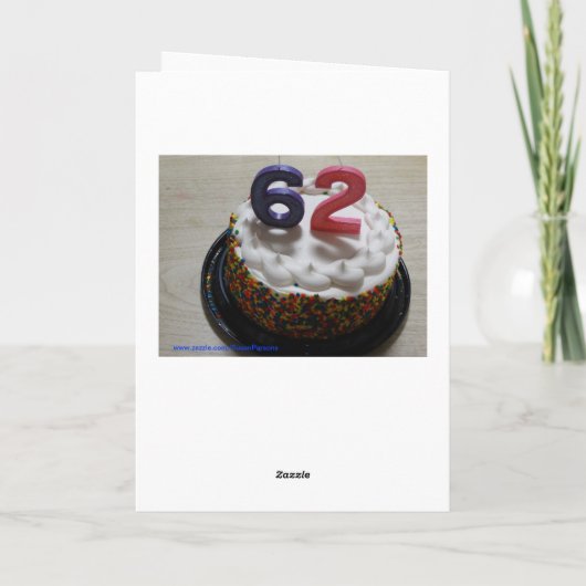 62番目の誕生日 カード (裏面)