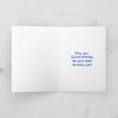 62番目の誕生日：レッドデジタルクロックスタイル「62」 +名前 カード (内部)