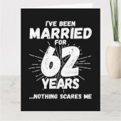 62結婚した年おもしろい62結婚周年 カード (正面)