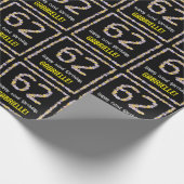 62誕生日:フローラ花数名前をカスタムする ラッピングペーパー (角)