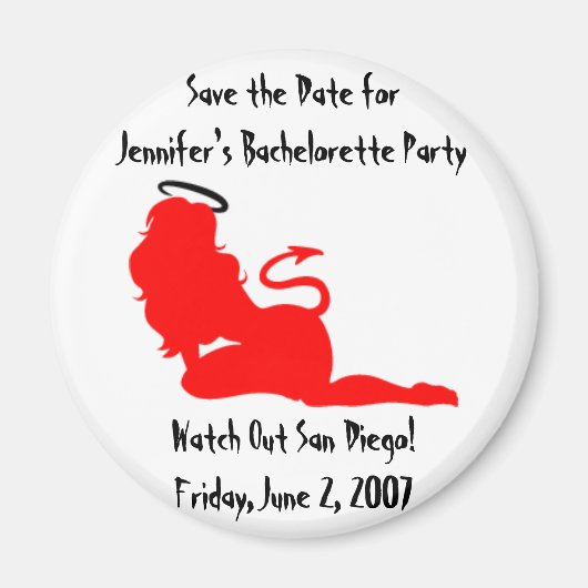 62379angeldevil, Save the Date for Jennifer's B... マグネット (正面)