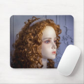 6271 – 赤い髪とダイヤモンドティアラとマネキン マウスパッド (マウス)