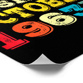 62 Years Old Awesome Since October 1963 62nd Birth ポスター (角)