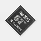 62nd誕生日パーティー:アールデコスタイル+名前をカスタムする スタンダードランチョンナプキン (角)